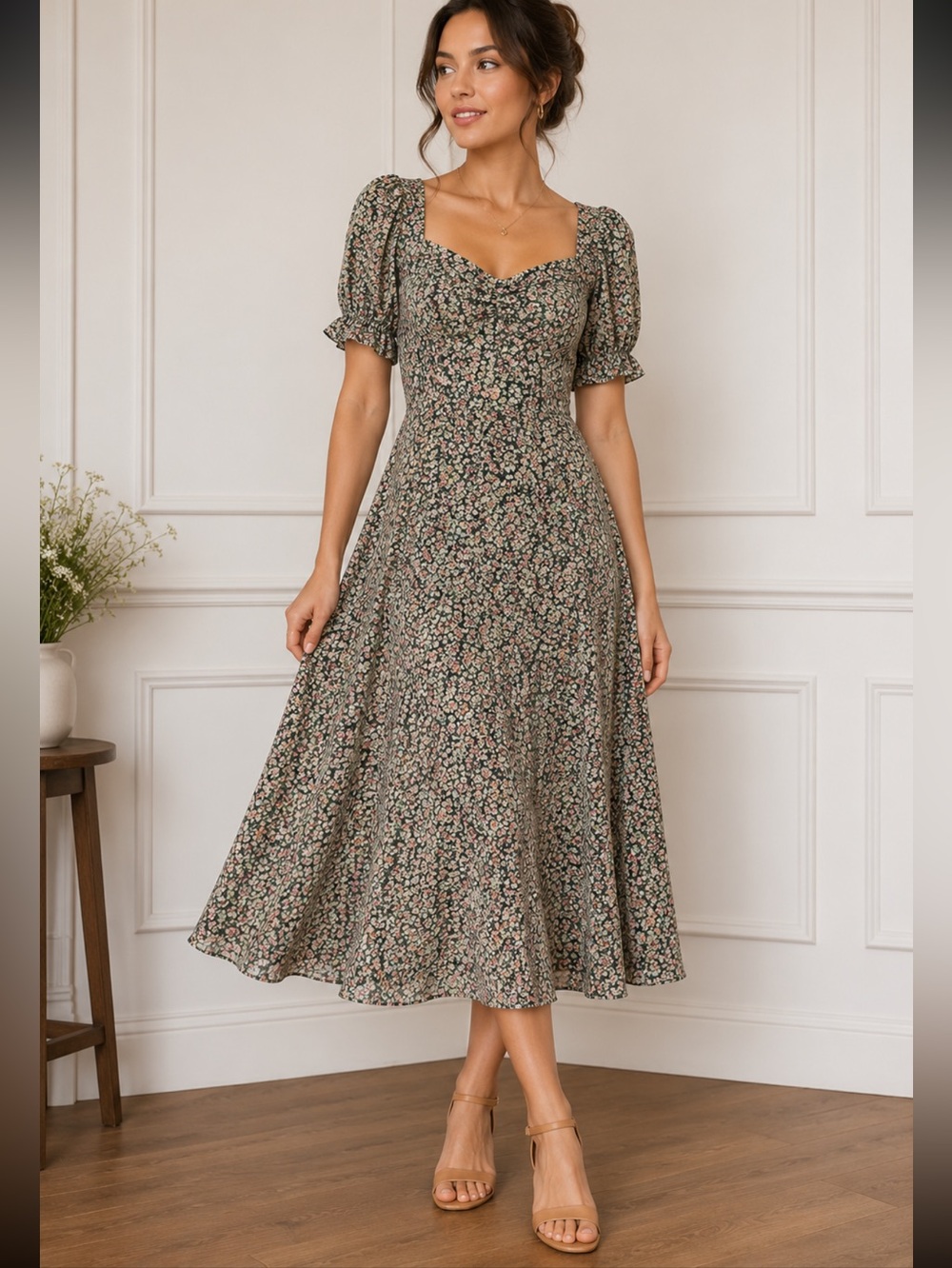 J crew floral midi cottage core fairy romantic dress size 10 new boho cottage c